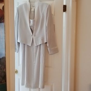 Gray cocktail dress and jacket.